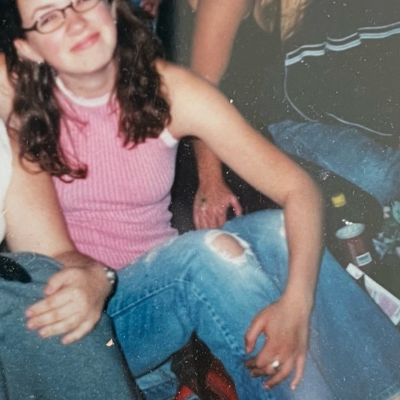 Vintage Striped Sleeveless Top in Pink and White - Picture 9 of 9